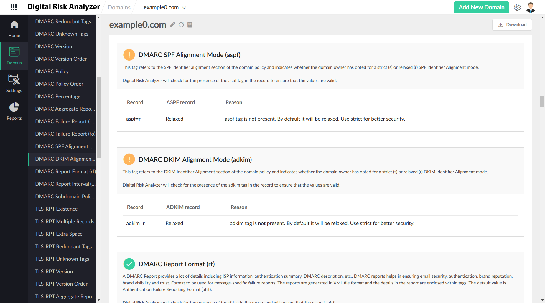 Learn more about the assertion checks under email security